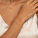 Name Bracelet, Custom Script Name with Heart Charm, 18K Gold Plated Stainless Steel, Gold or Silver