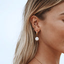 Mariana Chunky Freshwater Pearl Hoop Earrings, view 5