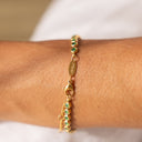 Angela Green Bezel Set Tennis Bracelet, view 6
