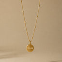 Hannah Dainty Gold Disc Medallion Necklace, view 9