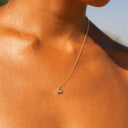 Penelope Gold Paperclip Chain Birthstone Necklace, view 13