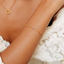 Ivana Birthstone Charm Chain Bracelet, view 4