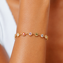 Elena White Zircon Charm Chain Bracelet