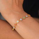 Elena White Zircon Charm Chain Bracelet, view 3