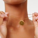 Petra Gold Compass Pendant Necklace, view 5