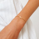 Honora Gold Cross Charm Chain Bracelet, view 4