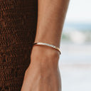 Justine Hammered Textured Cuff Bracelet, view 20