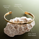Justine Hammered Textured Cuff Bracelet, view 2