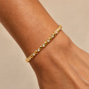 Frederica Gold Beaded Zircon Bangle Bracelet