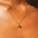 Vivian Initial & Birthstone Charm Necklace, view 5