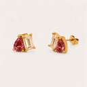 Flavia Personalised Toi et Moi Birthstone Stud Earrings