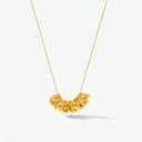 Madeleine Gold Bubble Letter Charm Necklace, view 2