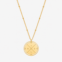 Petra Gold Compass Pendant Necklace, view 7