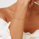 Ivana Birthstone Charm Chain Bracelet, view 18