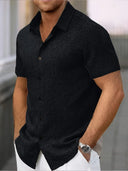 Coolum Men's Short Sleeve Linen Blend Shirt, view 41