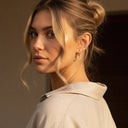 Kenna Gold Double Hoop Earrings, view 3