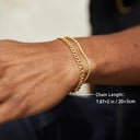 Nolan Men's Cuban Link and Rope Chain Bracelet Set, view 3