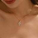 Daisy and Music Note Necklace, Gold Tone Enamel Charm Necklace for Women