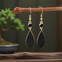 Teardrop Earrings for Women, Enamel Drop Earrings, Red, Black, Blue or White