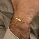 Duncan Men's Sideways Cross Chain Bracelet