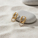 Kenna Gold Double Hoop Earrings, view 10