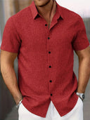 Coolum Men's Short Sleeve Linen Blend Shirt, view 5