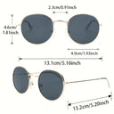 Ravello round tinted fashion glasses with a gold metal frame, view 2