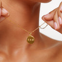 Hannah Dainty Gold Disc Medallion Necklace
