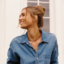 Greta Dainty Gold Figaro Chain Choker, view 3