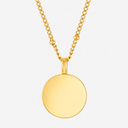 Hannah Dainty Gold Disc Medallion Necklace, view 3