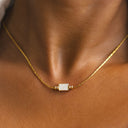 Zelda Mother of Pearl Pendant Necklace