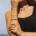Edwina Wavy Open Cuff Bracelet, view 8