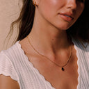 Rosalie Black Oval Cubic Zirconia Pendant Necklace, view 3