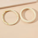 Resin Bangle Set of 2, Chunky Retro Bangles, Brown or White