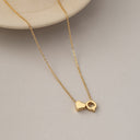 Heart Initial Necklace A to Z, Dainty Gold Letter Necklace for Women