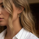 Kenna Gold Double Hoop Earrings, view 2