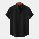 Hobart Men's Solid Colour Cotton Button Shirt, view 5