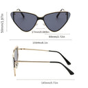 Tulum cat eye sunglasses with a gold metal frame and tinted lenses, view 7