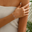 Star and Pearl Bracelet for Women, Dainty Chain, Silver or Gold