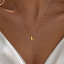 Butterfly Pendant Necklace for Women, Stainless Steel, Gold, Silver or Rose Gold
