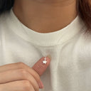 Tiny Star Necklace for Women, Dainty Cubic Zirconia Pendant, Gold or Silver