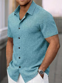 Coolum Men's Short Sleeve Linen Blend Shirt, view 12