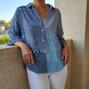Fiora Ocean Patchwork Blouse