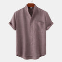 Hobart Men's Solid Colour Cotton Button Shirt, view 6
