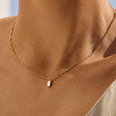 Ramona Clear Zircon Solitaire Pendant Necklace