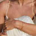 Louise Herringbone and Rope Chain Layered Bracelet, view 9