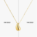 Adela Gold Drop Pendant Necklace, view 6