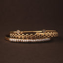 Bella Open Cuff Bracelet with Pavé Round Ends, view 6