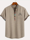 Caloundra Men's Contrast Pattern Collar Short Sleeve Shirt, view 5