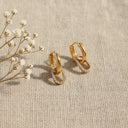 Kenna Gold Double Hoop Earrings, view 11